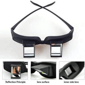Non-Magnetic Prism Glasses Horizontal Glasses Lazy Spectacles Lie Down for Reading/Watching TV