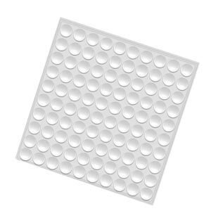 Round Adhesive Silicone Bumper Door Cabinet Drawer Safety Stopper Mute Buffer (3x8 mm, Clear) -Set of 100 Pieces, 1 Sheet
