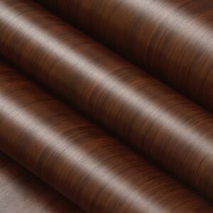 Wolpin Kitchen Wall Stickers Wood Wallpaper DIY PVC Shelf Liner, Furniture, Almirah, Table Top, Wardrobe, Kitchen Cupboard Decal, Mahogany Brown