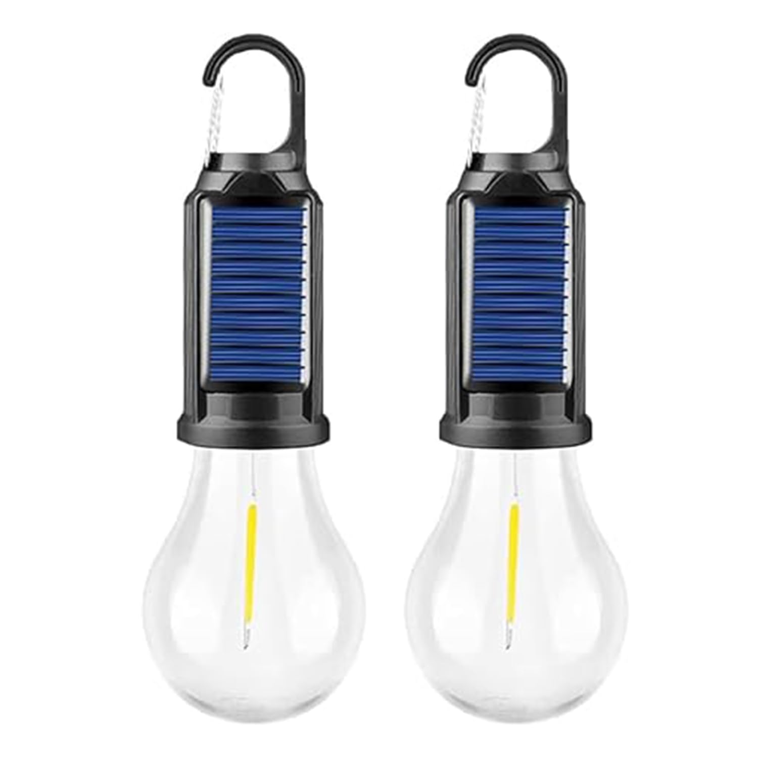 Solar & USB Rechargeable Camping Light Waterproof LED Tent Light With Hanging Hook