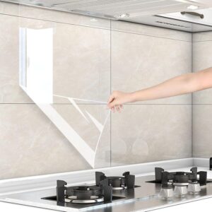 Transparent Sticker Foil,Oil Proof Wallpaper,Kitchen Backsplash Wall Protector
