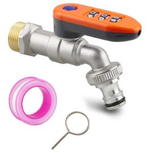 Garden Faucet, Combination Lock Faucet Kit, Full Copper Made 4-Digit Password Safety