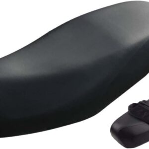 Motorcycle Seat Cover PU Leather Waterproof Breathable Elastic Seat Protector Durable Outdoor Cover for Motorcycle and Scooter Seat Protection