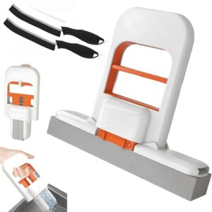 Mini Foldable Desktop Mop – Self-Squeeze PVA Sponge Head for Wet & Dry Cleaning