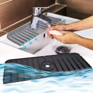 Silicone Sink Drainer Pad Faucet Mat for Kitchen Sink Wash Basin Bathroom Non-Slip Soap Holder